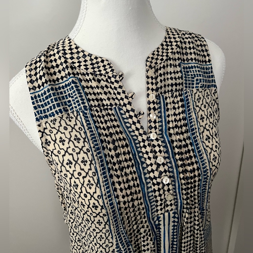 Lucky Brand Printed Sleeveless Tank Top Size XS - Picture 3 of 7